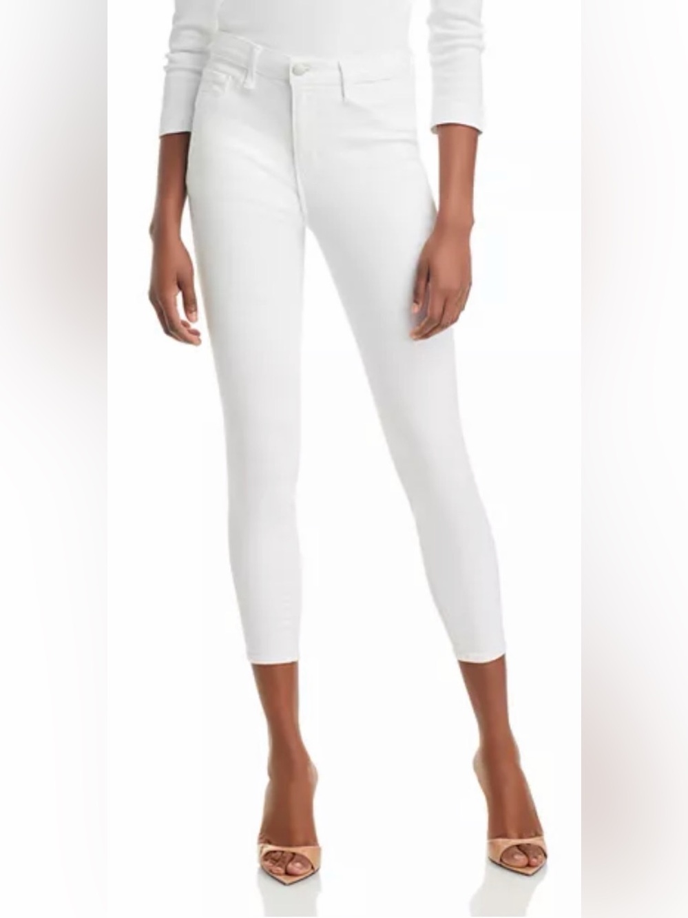 L'Agence Margot High Rise Skinny Jeans in Blanc (27)
